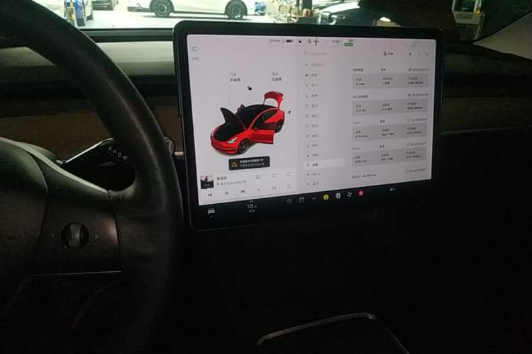 Used Tesla Model 3 2021 Performance High-Performance All-Wheel-Drive Version Audio And AC Panel