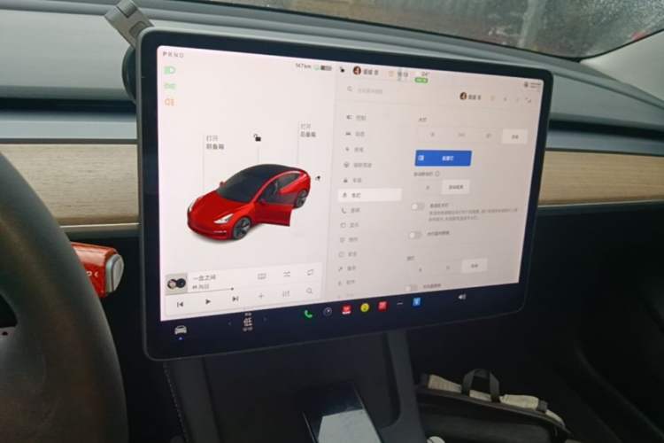 Used Tesla Model 3 2021 Standard Range Rear-Drive Upgraded Version Audio And AC Panel