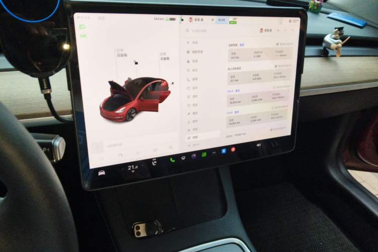 Used Tesla Model 3 2021 Standard Range Rear-Wheel Drive Upgraded Version 3D6 Audio And AC Panel