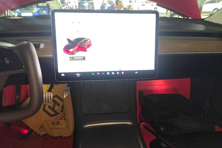 Used Tesla Model 3 2021 Performance High-Performance All-Wheel-Drive Version 3D6 Audio And AC Panel