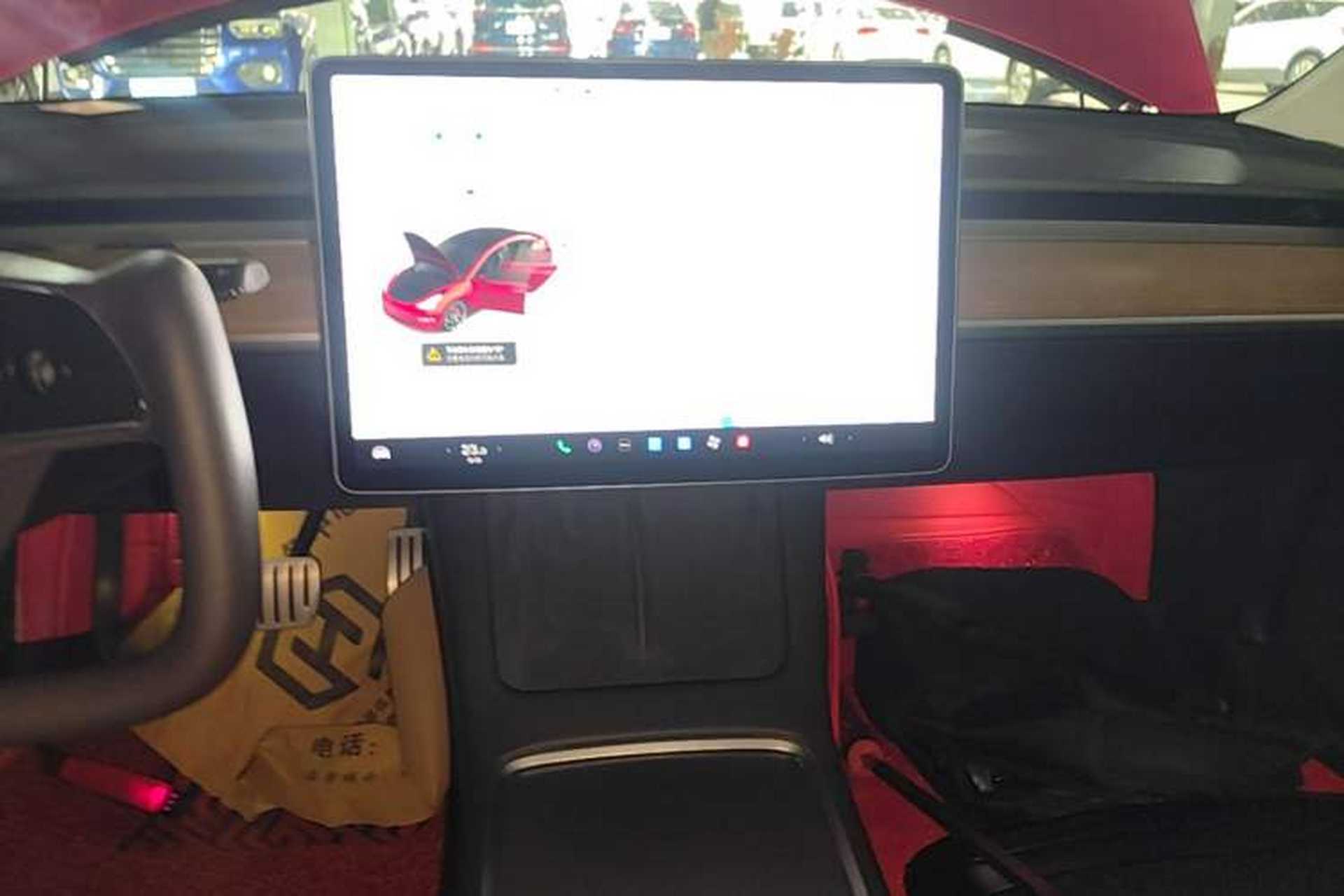 Used Tesla Model 3 2021 Performance High-Performance All-Wheel-Drive Version 3D6 Audio And AC Panel