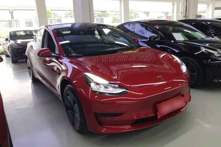 Used Tesla Model 3 2021 Standard Range Rear-Drive Upgraded Version Front Right 45 Deg