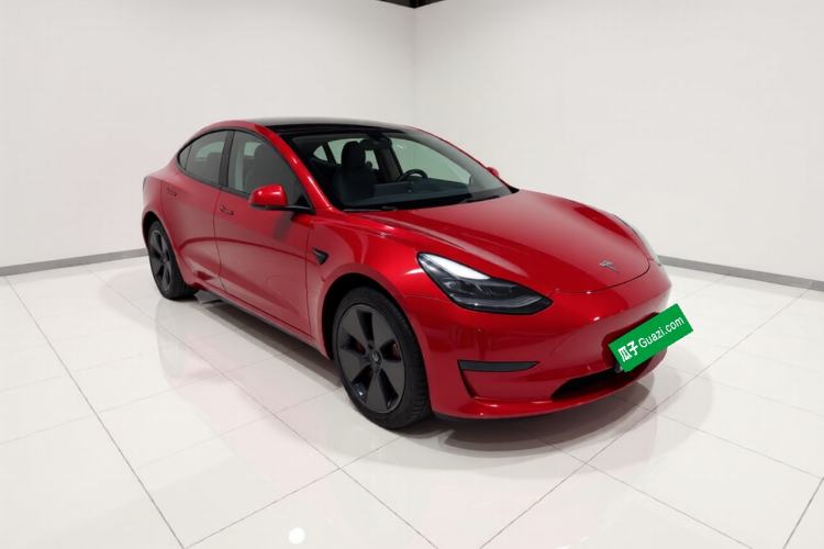 Used Tesla Model 3 2021 Standard Range Rear-Drive Upgraded Version Front Right 45 Deg