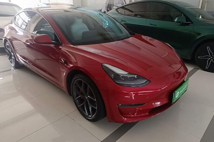 Used Tesla Model 3 2021 Performance High-Performance All-Wheel-Drive Version 3D6 Front Right 45 Deg