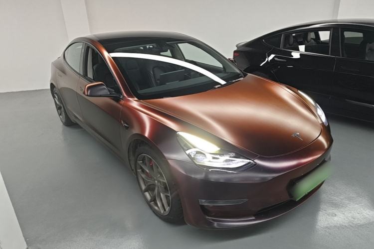 Used Tesla Model 3 2021 Performance High-Performance All-Wheel-Drive Version Front Right 45 Deg