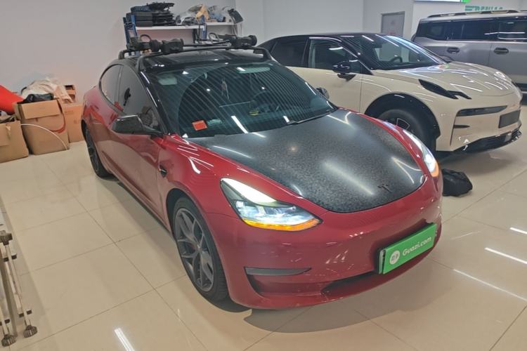 Used Tesla Model 3 2021 Performance High-Performance All-Wheel-Drive Version Front Right 45 Deg