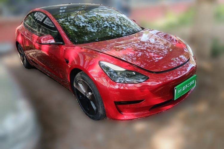 Used Tesla Model 3 2021 Standard Range Rear-Drive Upgraded Version Front Right 45 Deg