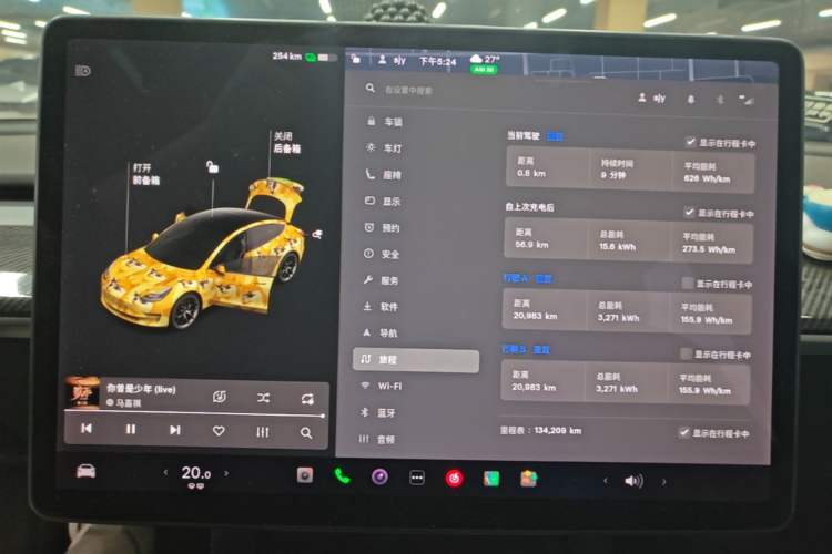 Used Tesla Model 3 2021 Performance High-Performance All-Wheel-Drive Version Instrument Cluster