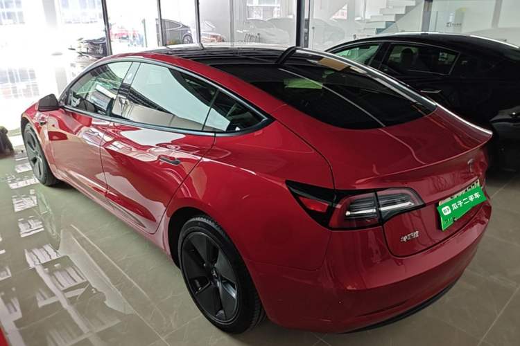 Used Tesla Model 3 2021 Standard Range Rear-Wheel Drive Upgraded Version 3D6 Rear Left 45 Deg