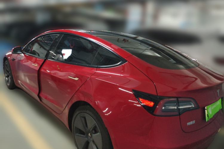 Used Tesla Model 3 2021 Standard Range Rear-Drive Upgraded Version Rear Left 45 Deg