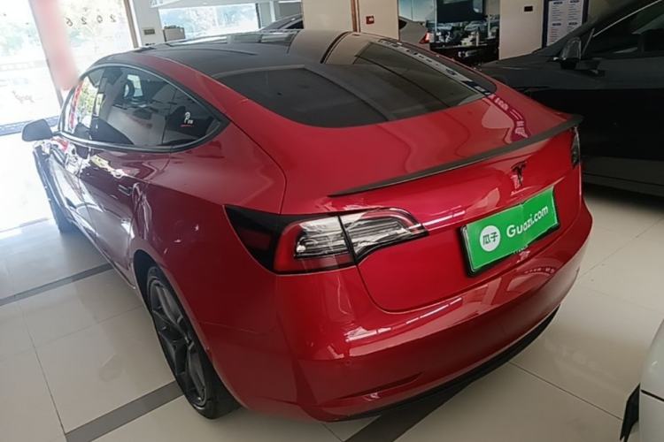 Used Tesla Model 3 2021 Performance High-Performance All-Wheel-Drive Version 3D6 Rear Left 45 Deg