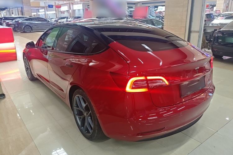 Used Tesla Model 3 2021 Performance High-Performance All-Wheel-Drive Version Rear Left 45 Deg