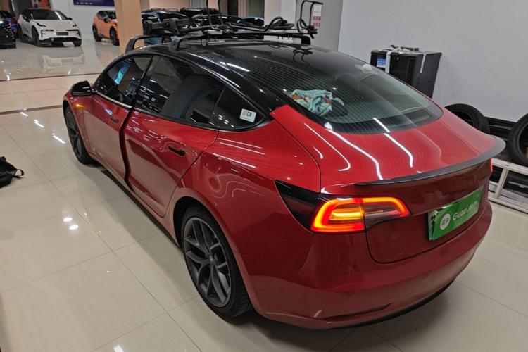 Used Tesla Model 3 2021 Performance High-Performance All-Wheel-Drive Version Rear Left 45 Deg