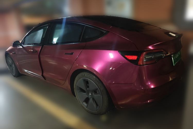 Used Tesla Model 3 2021 Standard Range Rear-Drive Upgraded Version Rear Left 45 Deg