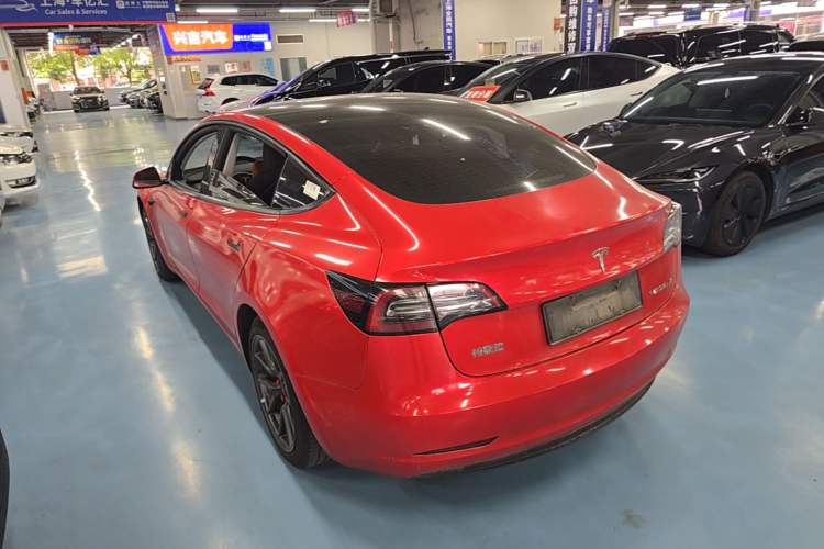 Used Tesla Model 3 2021 Standard Range Rear-Drive Upgraded Version Rear Left 45 Deg