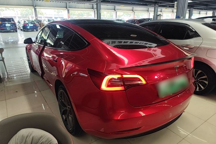 Used Tesla Model 3 2021 Performance High-Performance All-Wheel-Drive Version 3D6 Rear Left 45 Deg