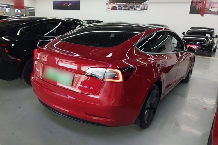 Used Tesla Model 3 2021 Standard Range Rear-Drive Upgraded Version Rear Right 45 Deg
