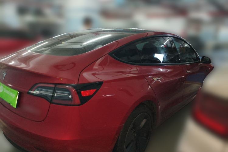 Used Tesla Model 3 2021 Standard Range Rear-Drive Upgraded Version Rear Right 45 Deg