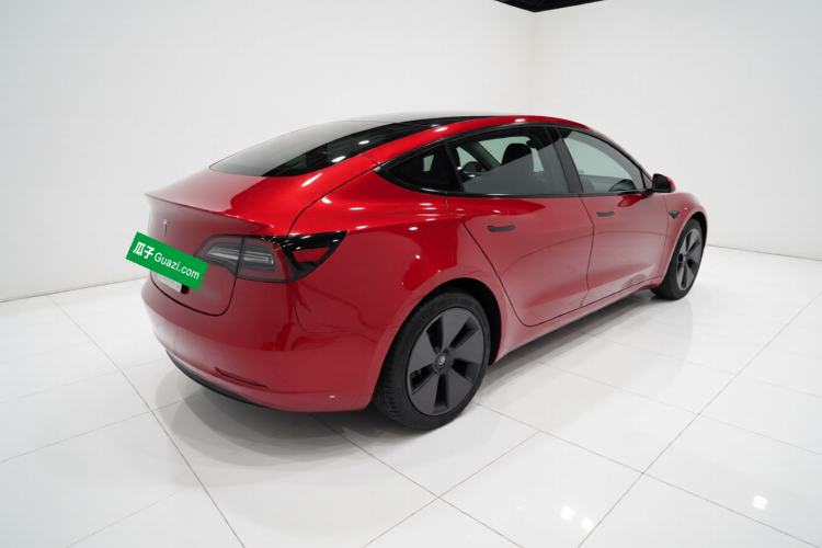Used Tesla Model 3 2021 Standard Range Rear-Drive Upgraded Version Rear Right 45 Deg