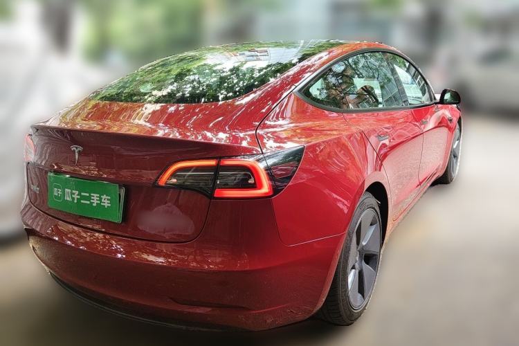 Used Tesla Model 3 2021 Standard Range Rear-Drive Upgraded Version Rear Right 45 Deg