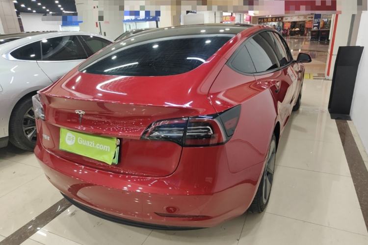Used Tesla Model 3 2021 Standard Range Rear-Drive Upgraded Version Rear Right 45 Deg