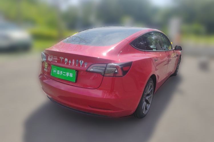 Used Tesla Model 3 2021 Standard Range Rear-Drive Upgraded Version Rear Right 45 Deg