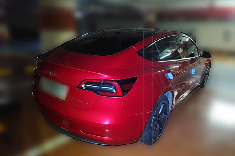 Used Tesla Model 3 2021 Standard Range Rear-Drive Upgraded Version Rear Right 45 Deg