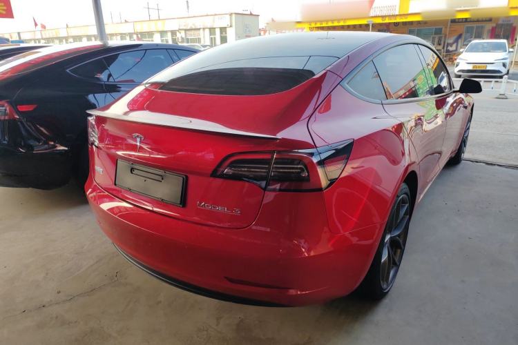 Used Tesla Model 3 2021 Performance High-Performance All-Wheel-Drive Version Rear Right 45 Deg