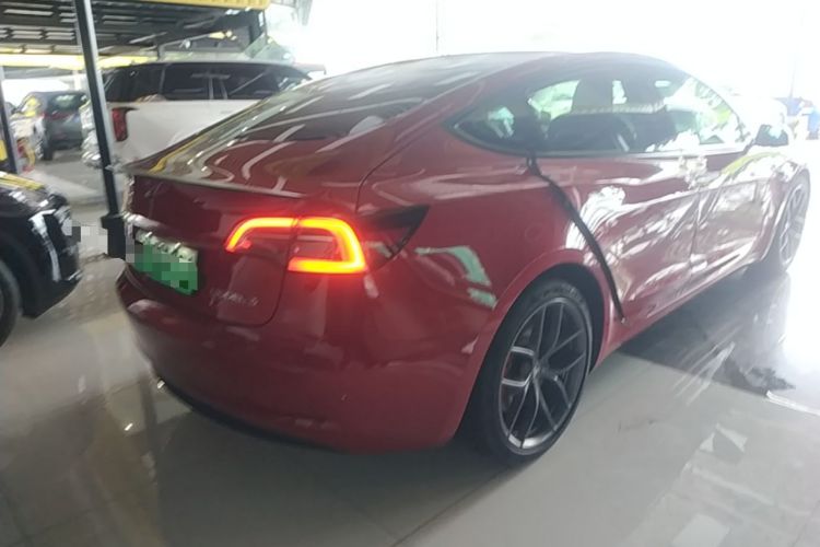 Used Tesla Model 3 2021 Performance High-Performance All-Wheel-Drive Version Rear Right 45 Deg