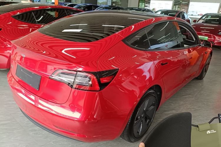 Used Tesla Model 3 2021 Standard Range Rear-Drive Upgraded Version Rear Right 45 Deg