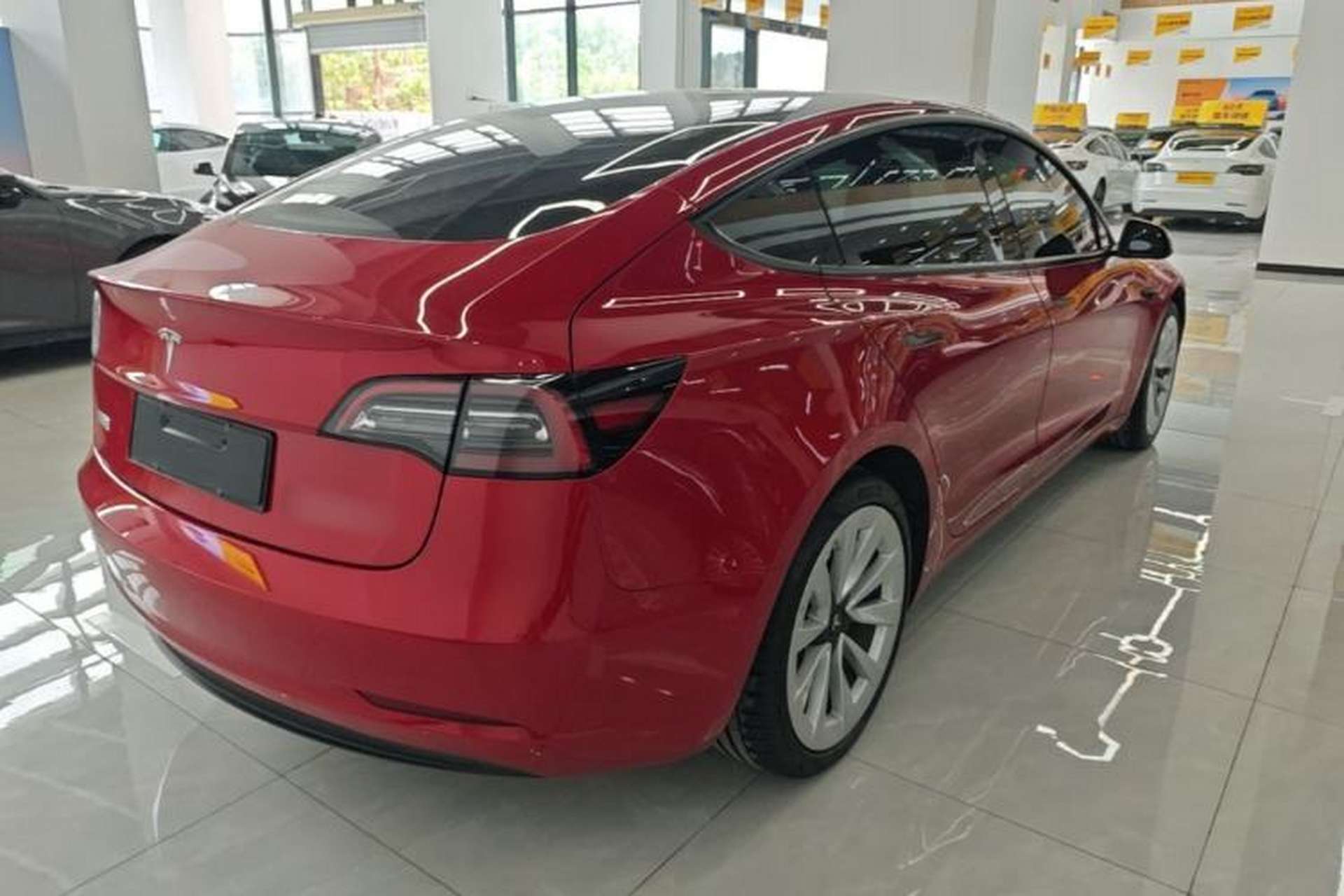 Used Tesla Model 3 2021 Standard Range Rear-Drive Upgraded Version Rear Right 45 Deg