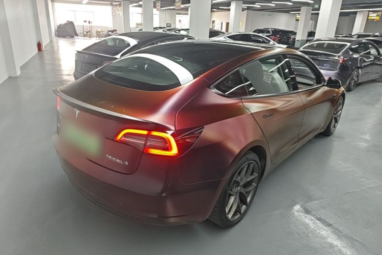 Used Tesla Model 3 2021 Performance High-Performance All-Wheel-Drive Version Rear Right 45 Deg