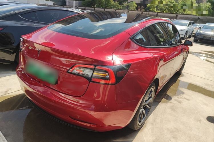 Used Tesla Model 3 2021 Standard Range Rear-Drive Upgraded Version Rear Right 45 Deg