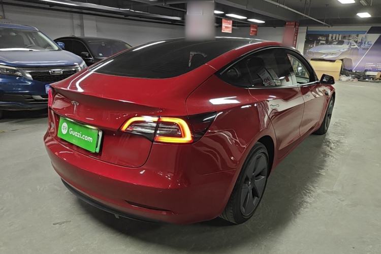 Used Tesla Model 3 2021 Standard Range Rear-Drive Upgraded Version Rear Right 45 Deg