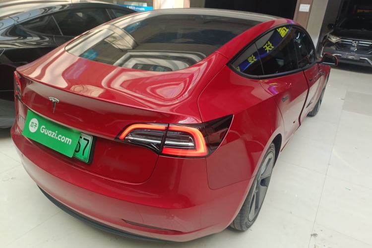 Used Tesla Model 3 2021 Standard Range Rear-Wheel Drive Upgraded Version 3D6 Rear Right 45 Deg