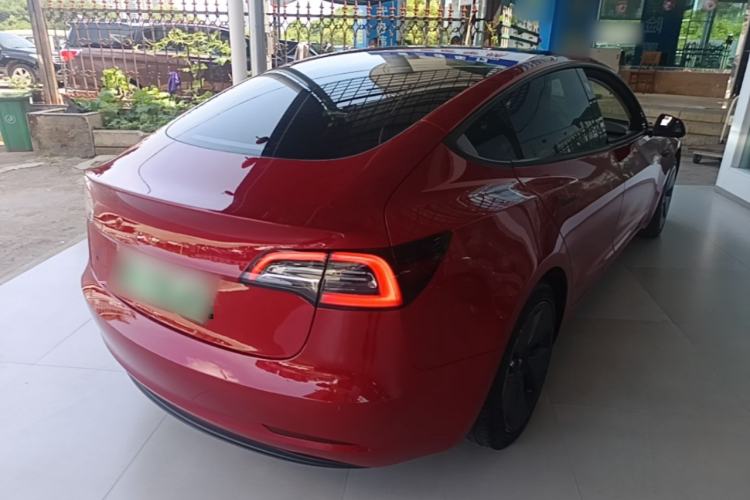 Used Tesla Model 3 2021 Standard Range Rear-Drive Upgraded Version Rear Right 45 Deg