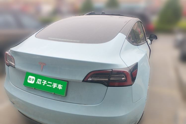Used Tesla Model 3 2021 Standard Range Rear-Drive Upgraded Version Rear Right 45 Deg