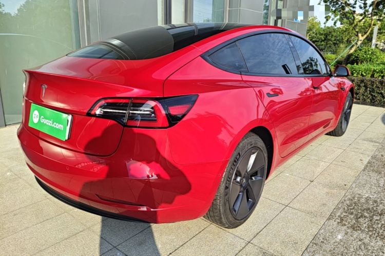 Used Tesla Model 3 2021 Standard Range Rear-Drive Upgraded Version Rear Right 45 Deg