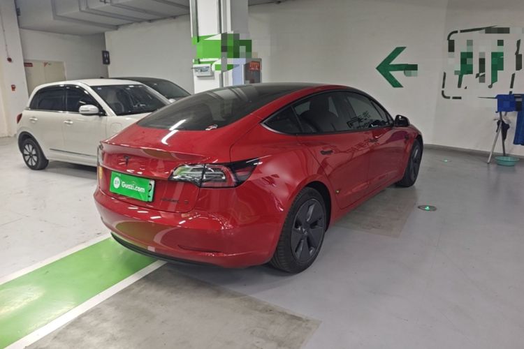 Used Tesla Model 3 2021 Revised Version Standard Range Rear-Wheel Drive Upgraded Edition 3D1 Rear Right 45 Deg