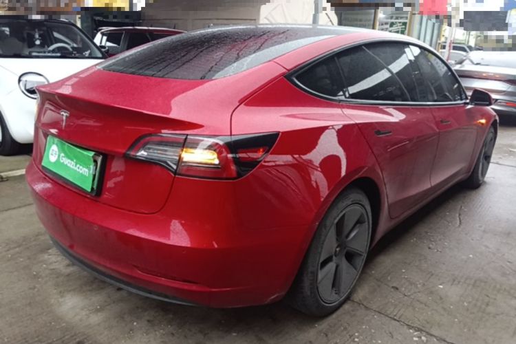 Used Tesla Model 3 2021 Standard Range Rear-Drive Upgraded Version Rear Right 45 Deg
