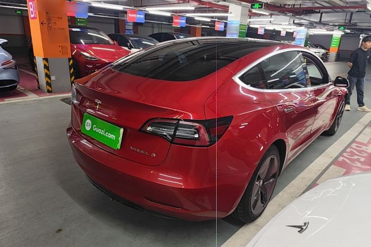 Used Tesla Model 3 2021 Standard Range Rear-Drive Upgraded Version Rear Right 45 Deg