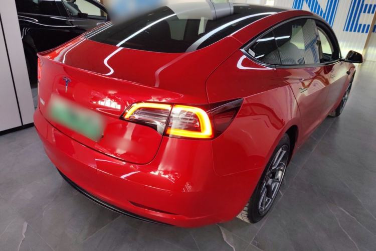 Used Tesla Model 3 2021 Standard Range Rear-Drive Upgraded Version Rear Right 45 Deg