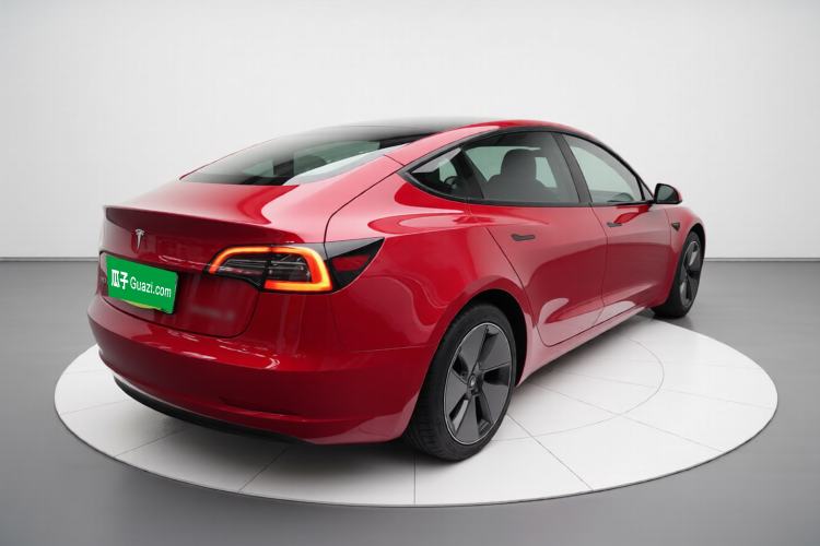 Used Tesla Model 3 2021 Standard Range Rear-Wheel Drive Upgraded Version 3D6 Rear Right 45 Deg