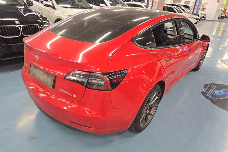 Used Tesla Model 3 2021 Standard Range Rear-Drive Upgraded Version Rear Right 45 Deg