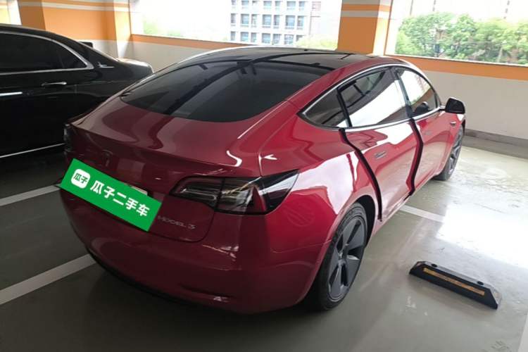 Used Tesla Model 3 2021 Revised Version Standard Range Rear-Wheel Drive Upgraded Edition 3D1 Rear Right 45 Deg