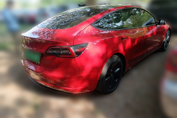 Used Tesla Model 3 2021 Standard Range Rear-Drive Upgraded Version Rear Right 45 Deg