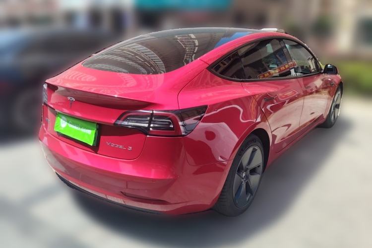 Used Tesla Model 3 2021 Standard Range Rear-Wheel Drive Upgraded Version 3D6 Rear Right 45 Deg