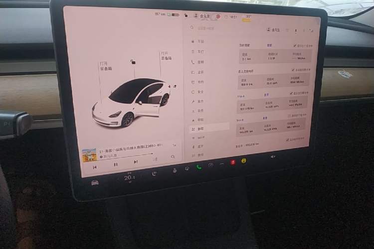 Used Tesla Model 3 2021 Standard Range Rear-Wheel Drive Upgraded Version 3D6 Audio And AC Panel