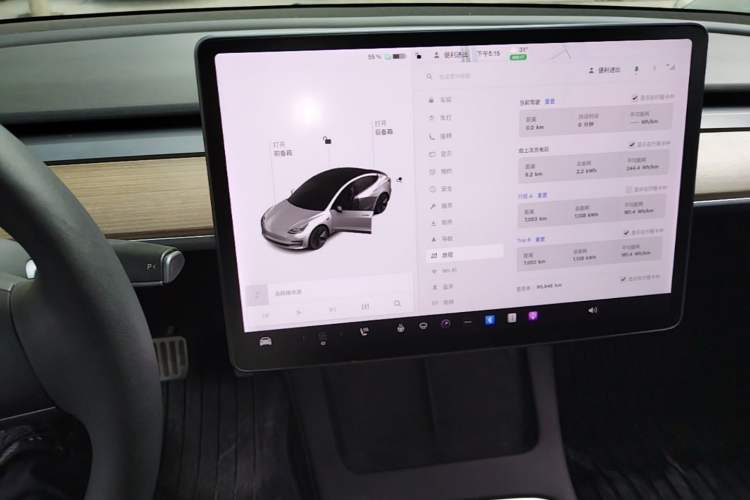 Used Tesla Model 3 2021 Standard Range Rear-Drive Upgraded Version Audio And AC Panel