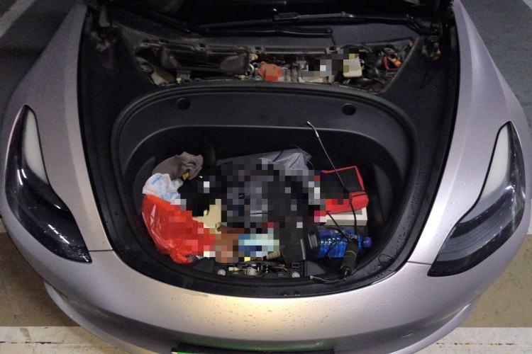 Used Tesla Model 3 2021 Standard Range Rear-Wheel Drive Upgraded Version 3D6 Engine Bay